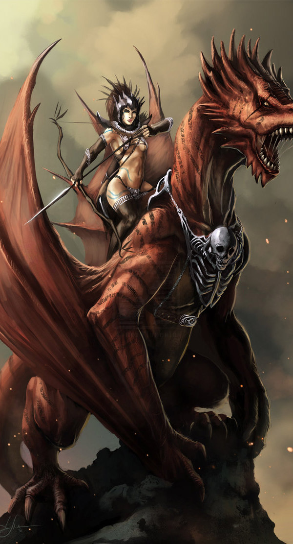 Dragons, Warriors & Sorcerer Fantasy Art Featuring eronzki999