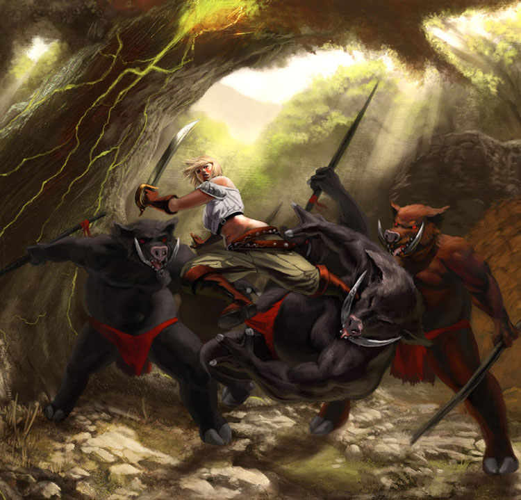 Action & Fighting Fantasy Battle Scenes Featuring kuroitora